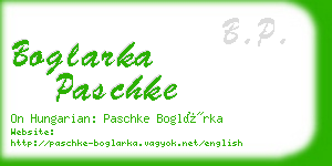 boglarka paschke business card